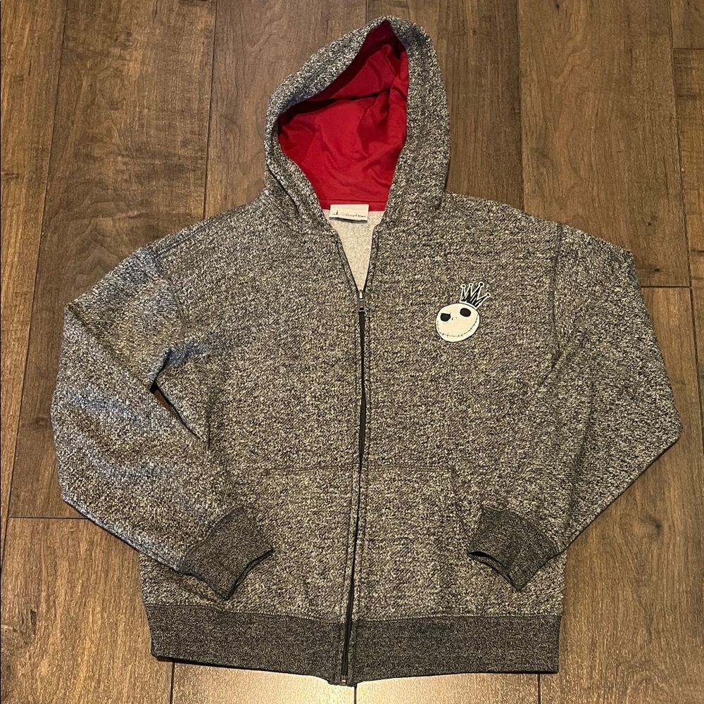 Disney Gray Zip Hoodie, Jack Skellington, size XL (14)